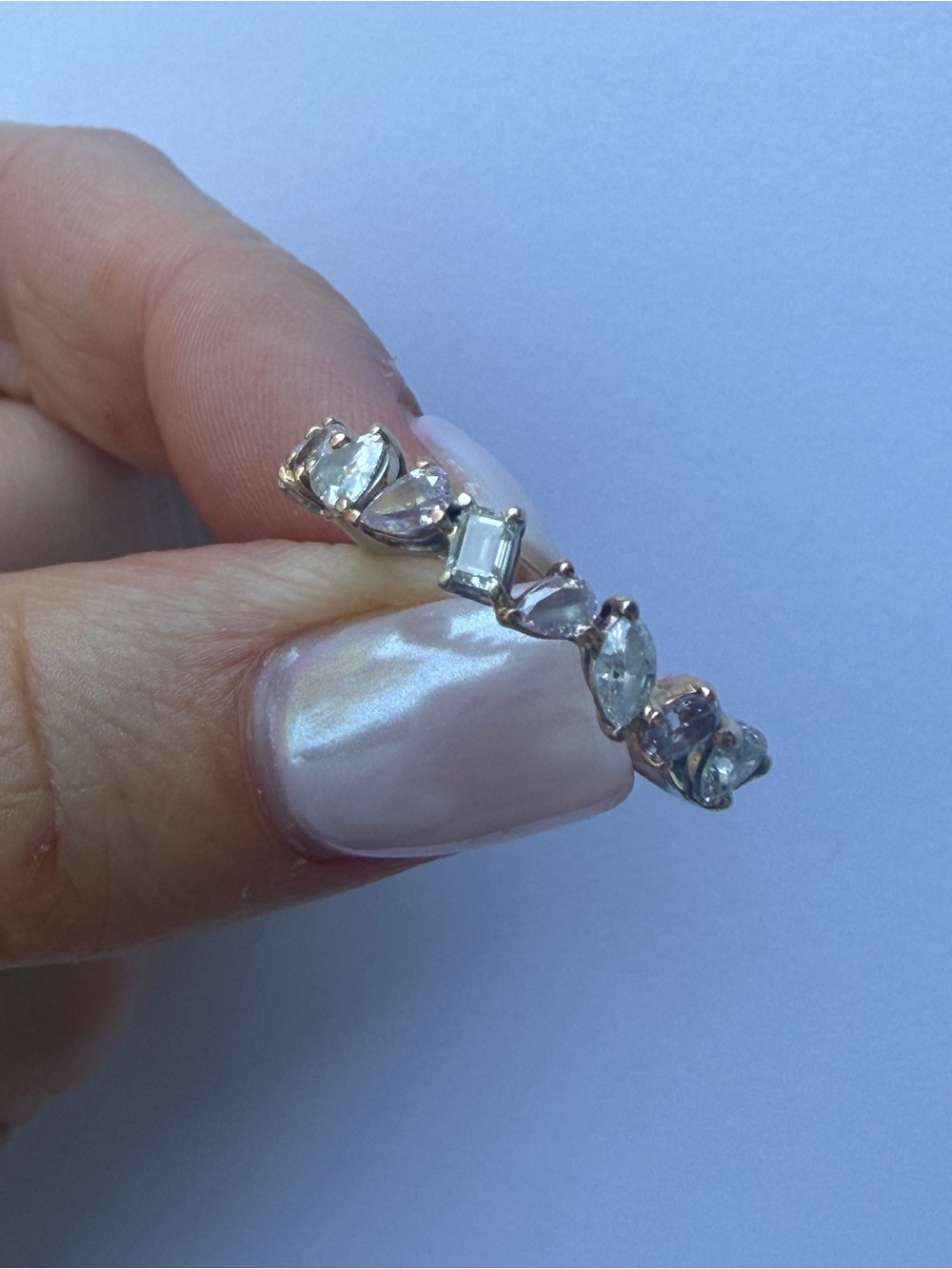 Natural Fancy Light Pink Diamond Ring